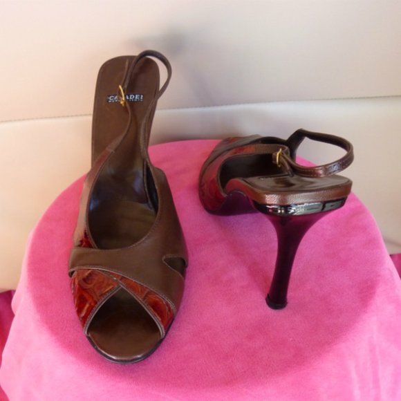 CASADEI ITALY LEATHER GENUINE CROCODILE SLINGBACKS - Picture 2 of 13